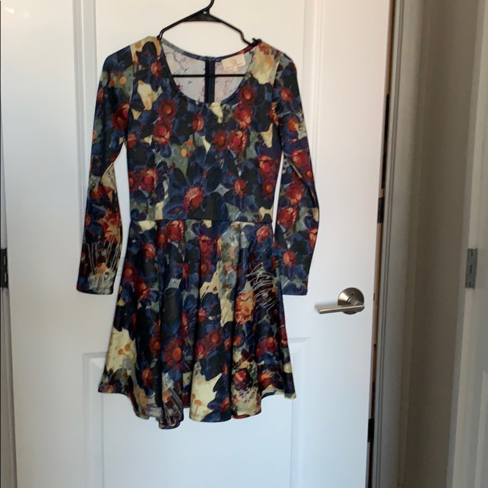 Unique abstract pattern dress.